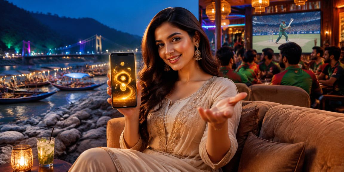 সিলেটের ক্রিকেট বাজির সময় একজন নারী বাজি করছেন